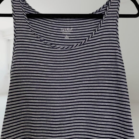 Isabel Maternity Striped Tank Top Navy White Sleeveless Tee by Ingrid & Isabel - Picture 4 of 13